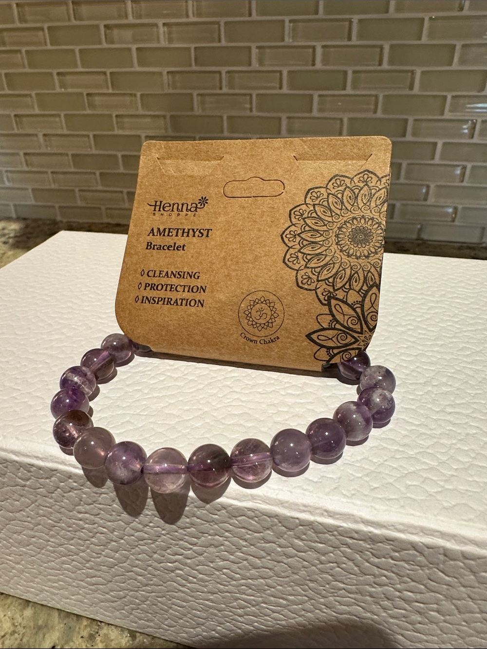 Henna Shoppe Amethyst Beaded Bracelet
